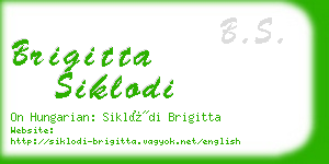 brigitta siklodi business card